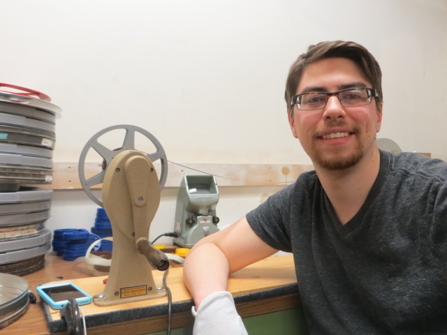 Robert Anen, a student in the Moving Image Archiving and Preservation (MIAP) Program